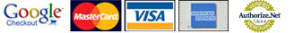 Visa, Mastercard, American Express, Discover, Google Checkout Accepted
