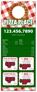 Pizza Place Door Hanger 4